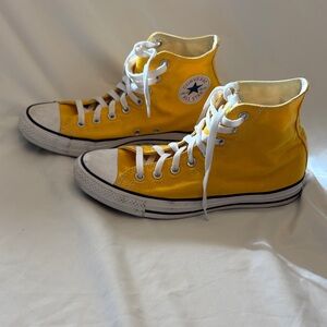 Converse High Top Sneakers - Bright Yellow with White Accents